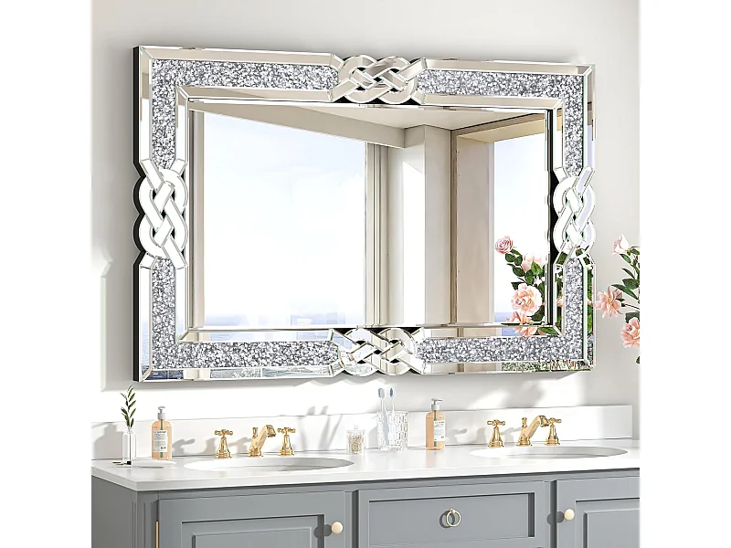 Grote spiegeldecoratie rechthoekige decoratieve wandspiegel wandspiegels designlijst voor thuis 90x60cm