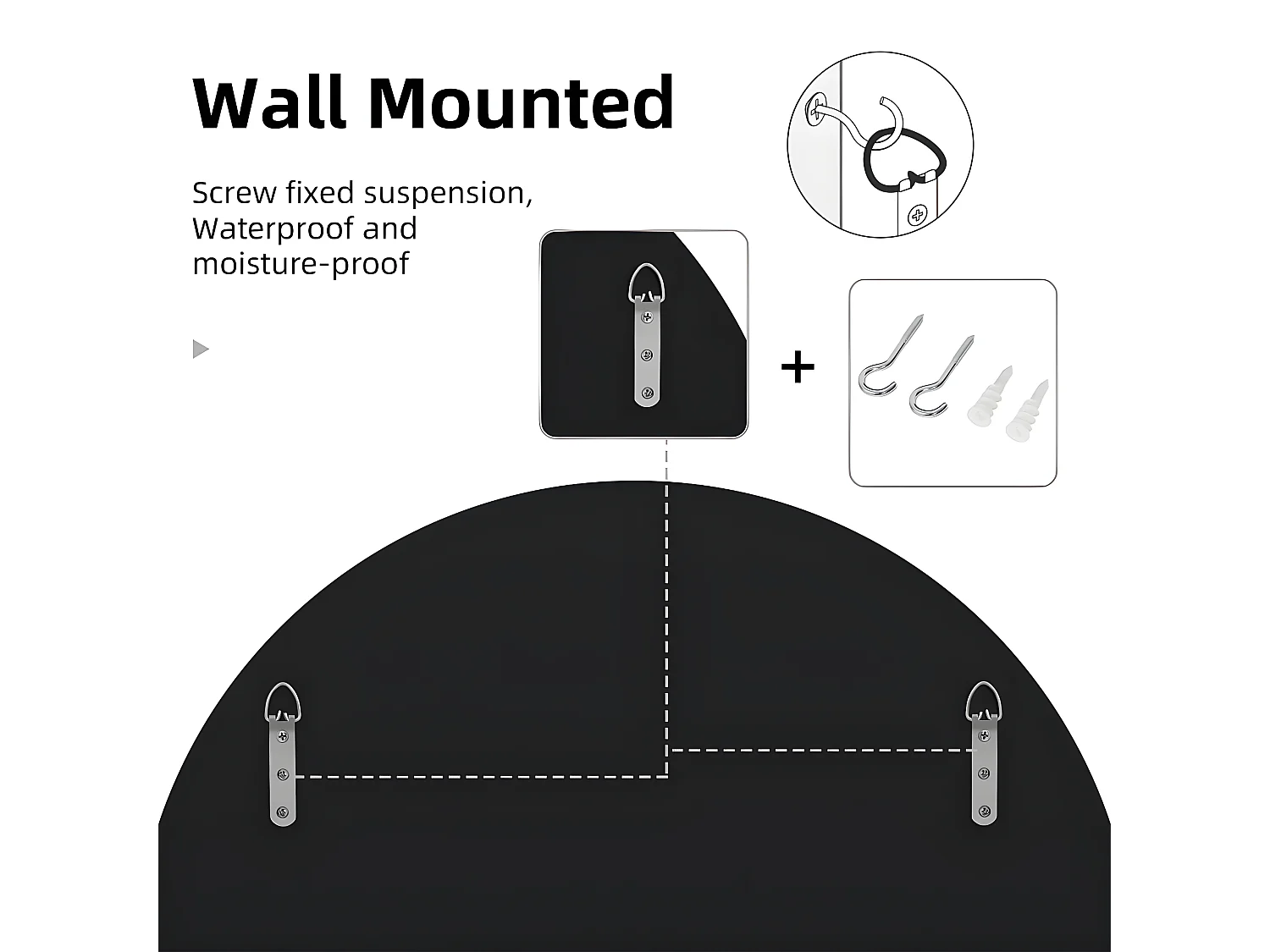 Miroir rond mural décoration salon grand miroir murale déco pour chambre miroir déco design 79x79cm