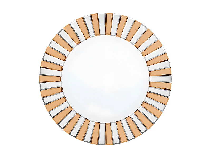 Miroir rond mural décoration salon grand miroir murale déco pour chambre miroir déco design 79x79cm