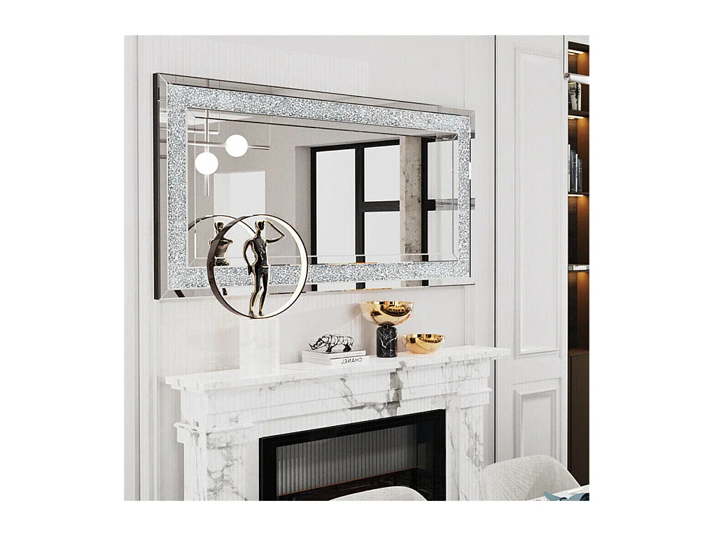Grand miroir décoration rectangulaire miroirs muraux déco mirroir murales chambre design 120x60cm