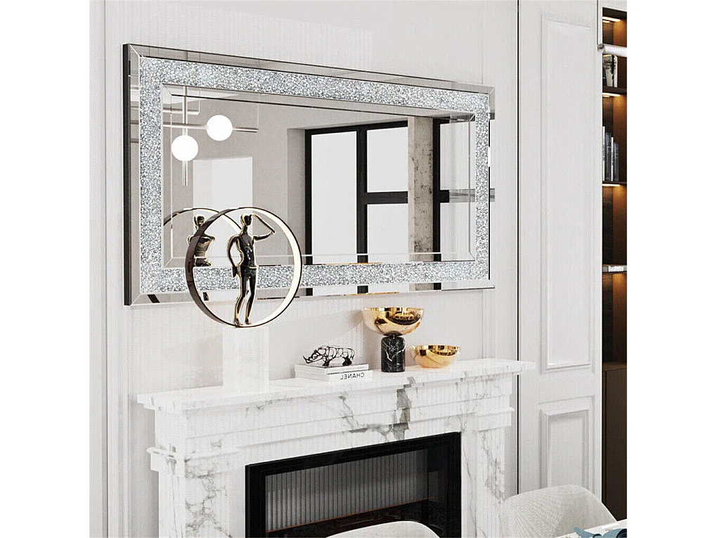 Grand miroir décoration rectangulaire miroirs muraux déco mirroir murales chambre design 120x60cm