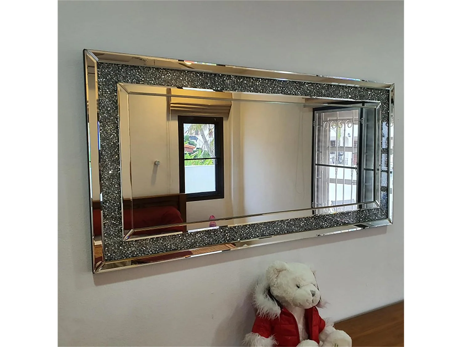 Grand miroir décoration rectangulaire miroirs muraux déco mirroir murales chambre design 120x60cm