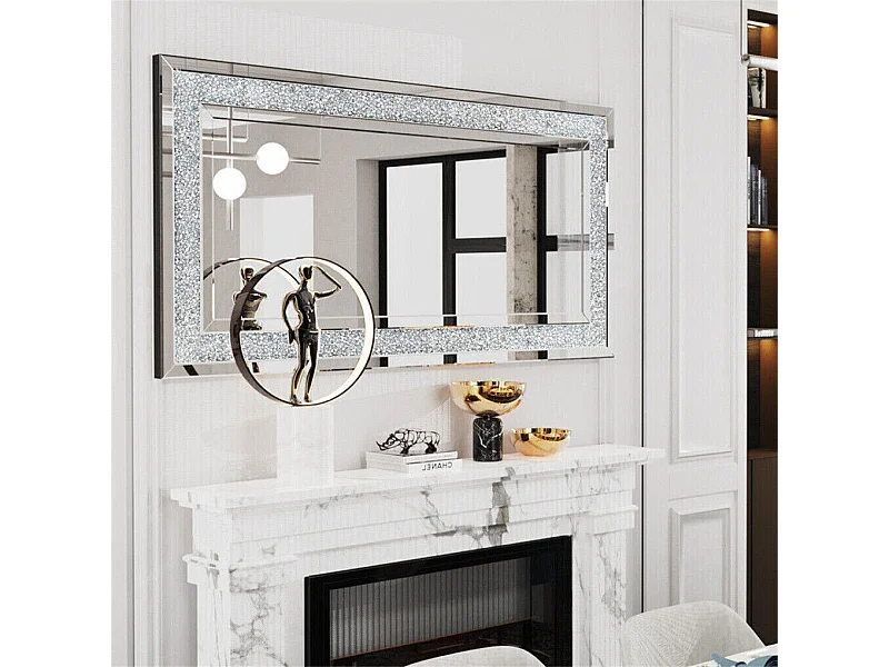Grand miroir décoration rectangulaire miroirs muraux déco mirroir murales chambre design 120x60cm