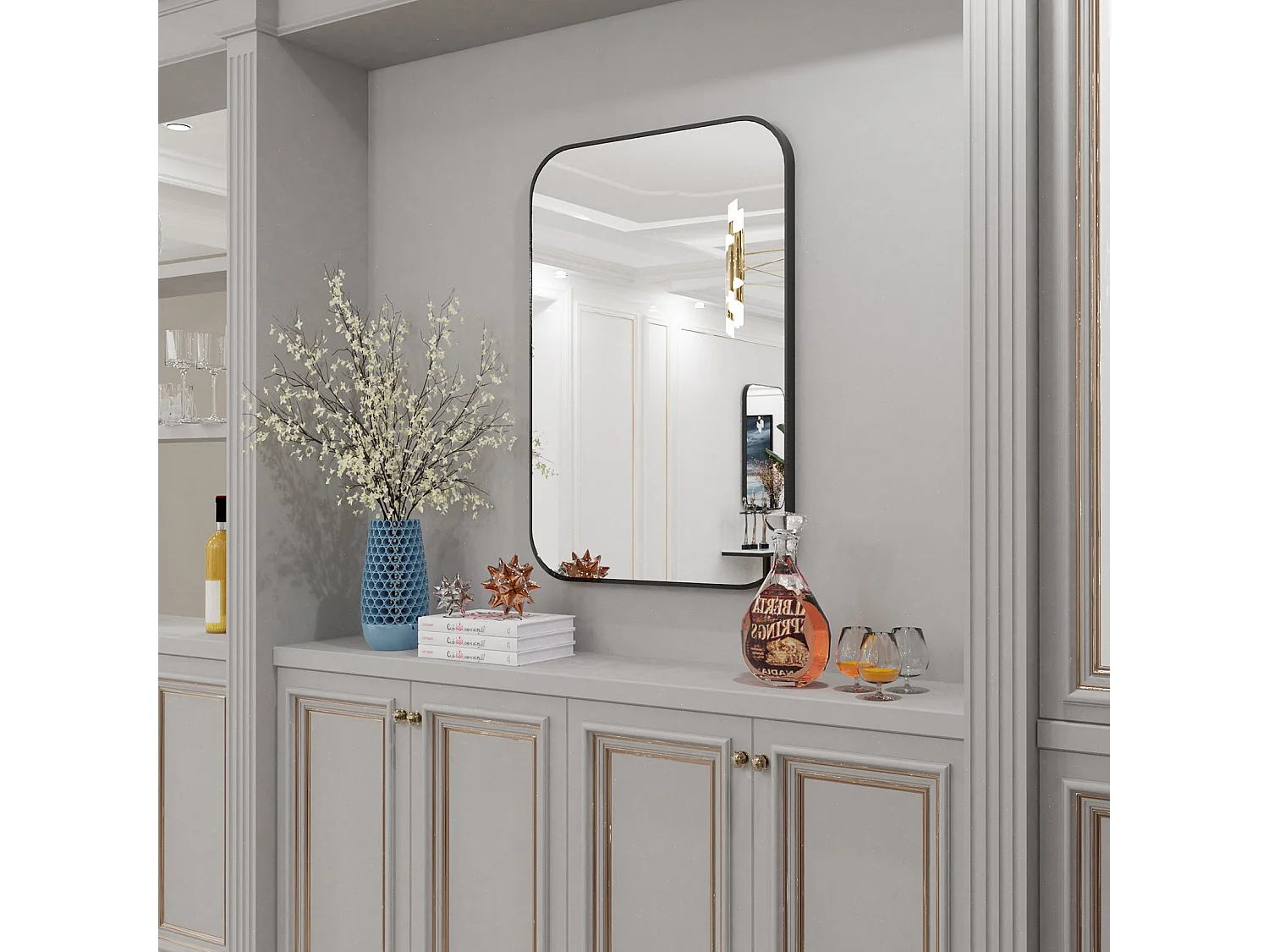 Miroir salle de bain ovale miroir mural moderne vertical ou horizontal 100x50cm