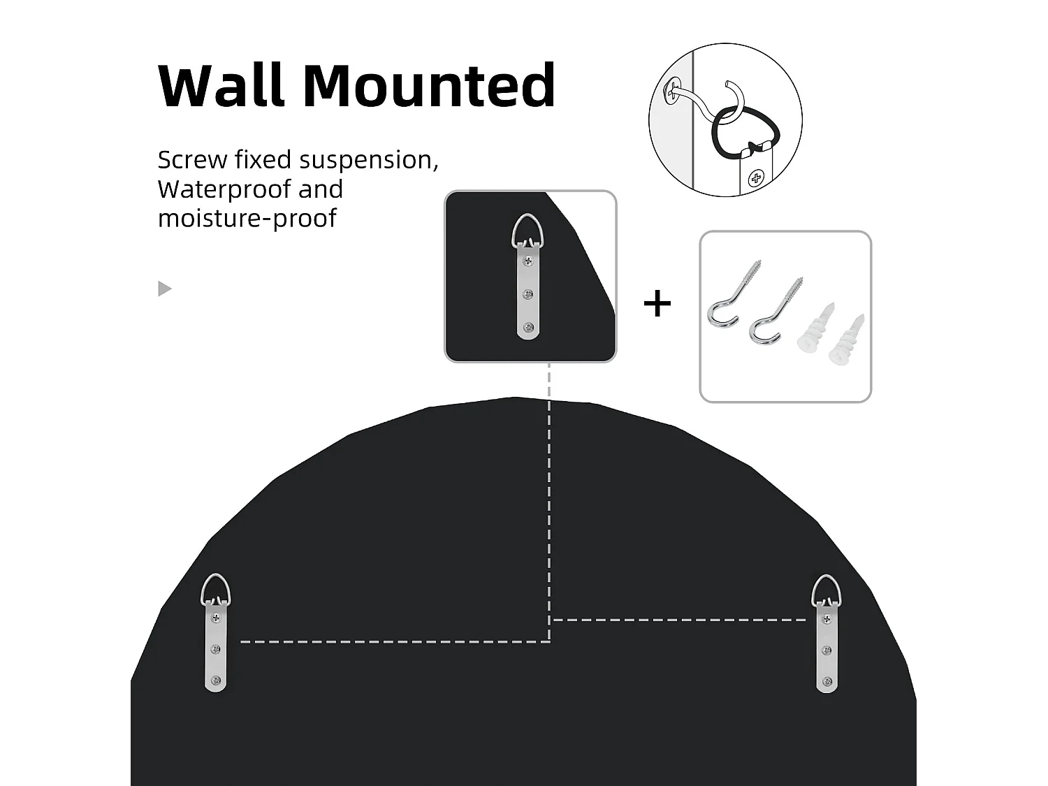 Espejo de pared grande, espejo decorativo de pared, decoración, espejos de pared decorativos, diseño para baño, dormitorio, 80 x 80 cm
