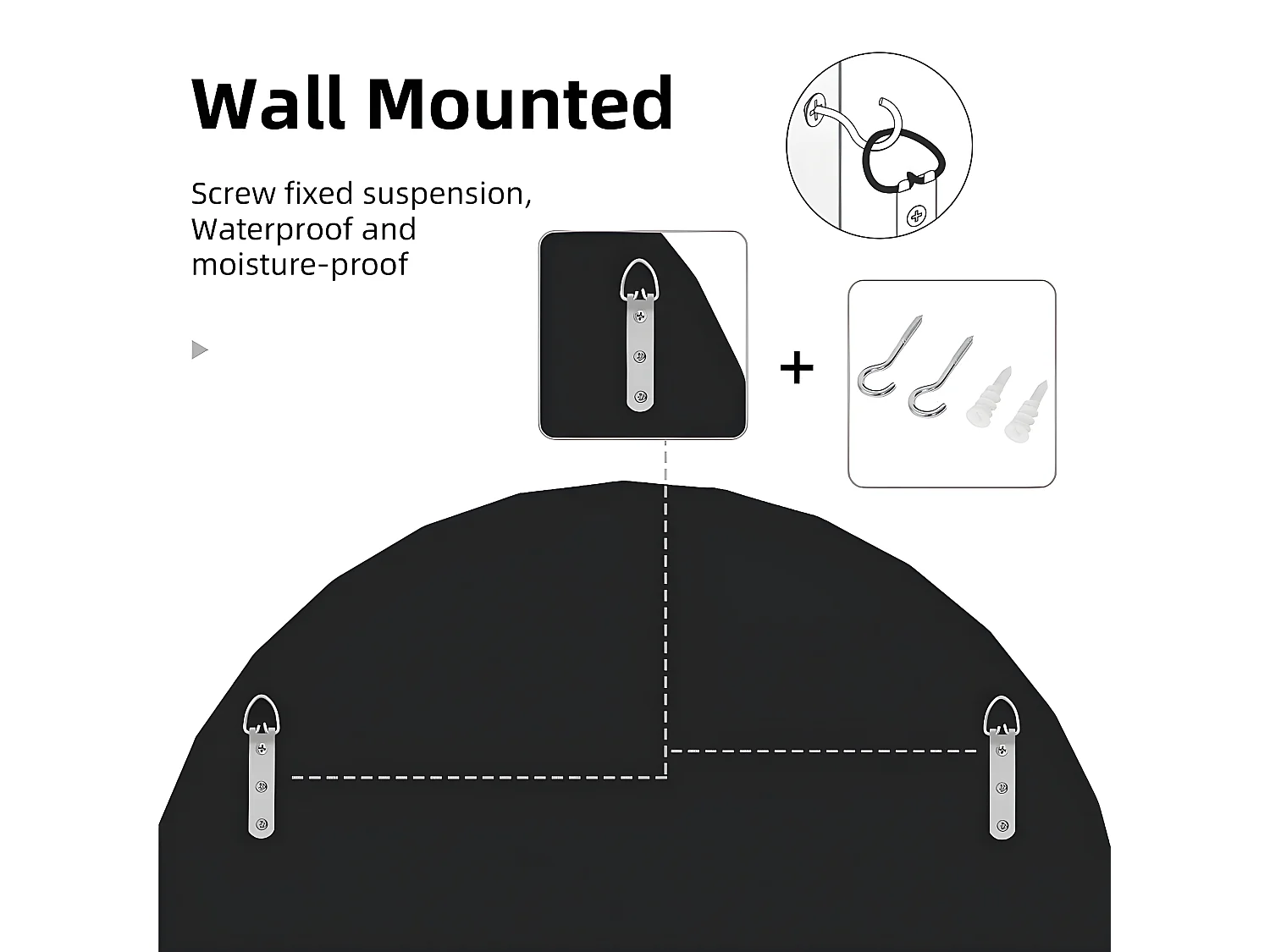 Grand miroir mural déco miroir murale décoration miroirs muraux décoratif design pour salle de bain chambre 80x80cm