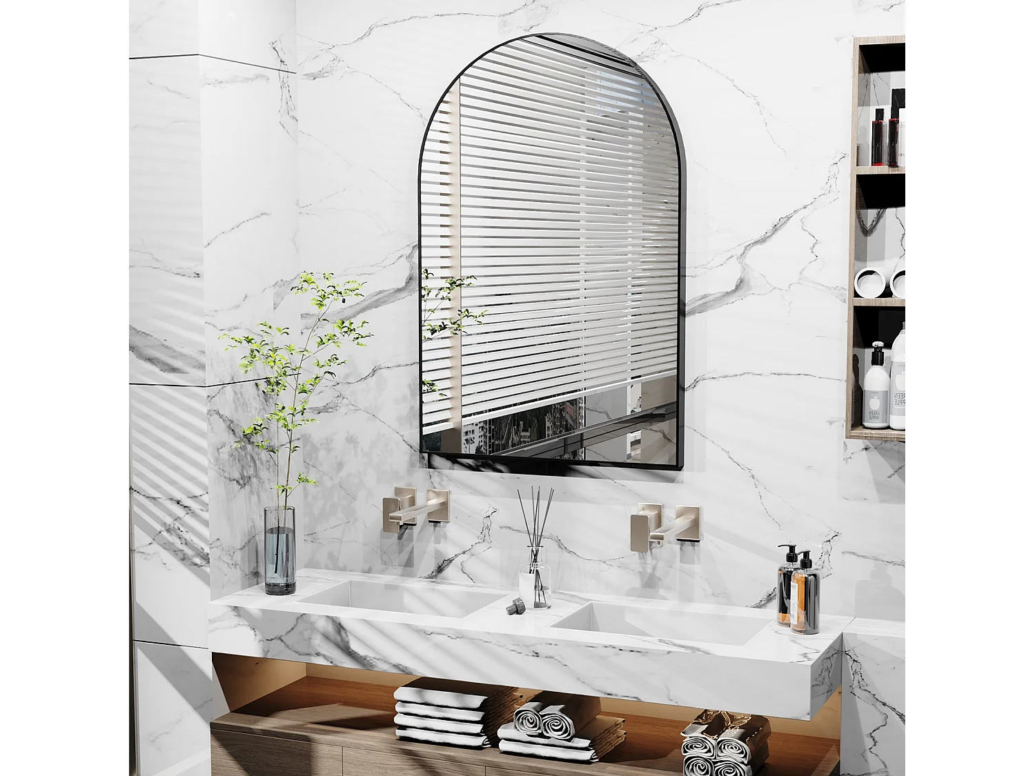 Marmor Konsolentisch Möbel, Beistelltisch für Wohnzimmer, Eingang 118x30x78cm