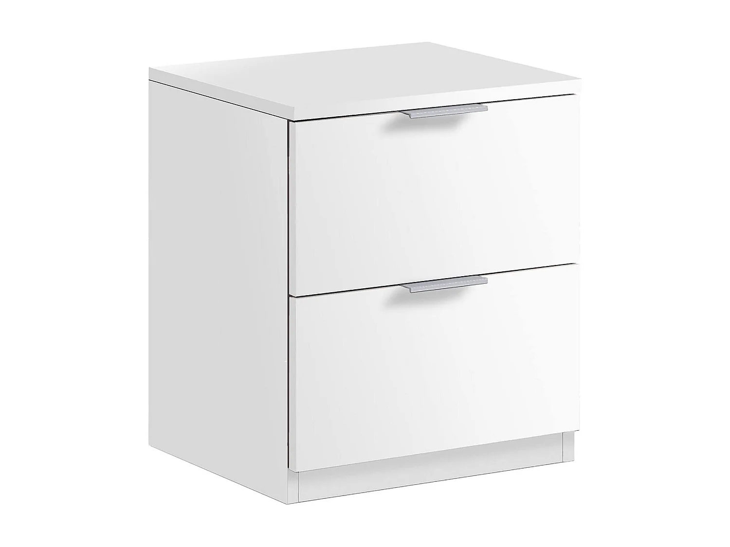 Mesa de cabeceira Syracuse, Mesa de cabeceira moderna com 2 gavetas, Mesa de cabeceira, Cômoda baixa para quarto, 38x34h45 cm, Branco