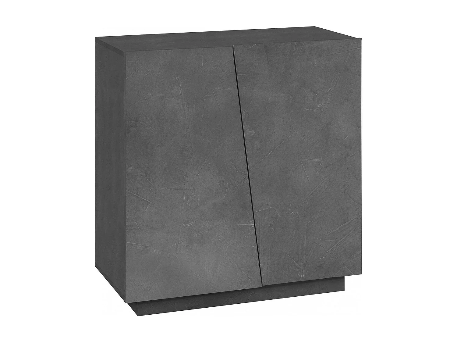 Joel schoenenrek, Multifunctionele kast met 2 deuren, Ingang schoenenrek, 100% Made in Italy, 80x38h86 cm, Leisteen