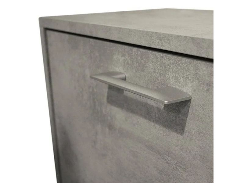 Étagère à chaussures rose, Meuble d'entrée polyvalent avec 4 portes pliantes, Meuble à chaussures double profondeur, 100% Made in Italy, 67x28h147 cm, Ciment