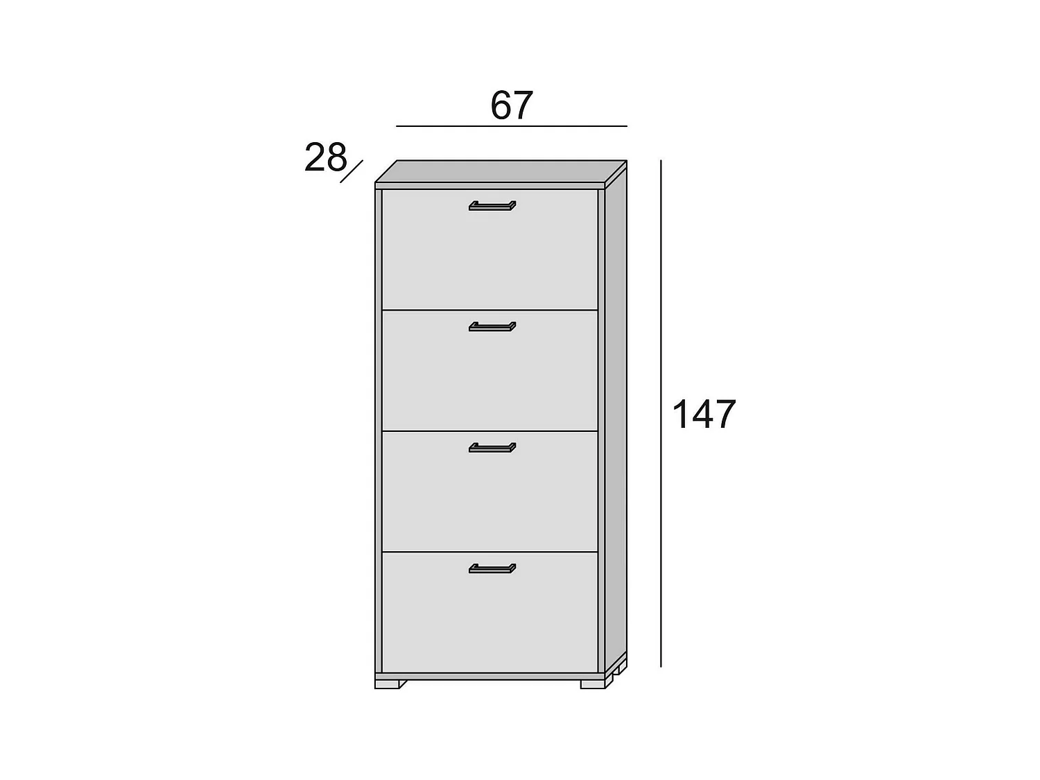 Étagère à chaussures rose, Meuble d'entrée polyvalent avec 4 portes pliantes, Meuble à chaussures double profondeur, 100% Made in Italy, 67x28h147 cm, Orme et motif