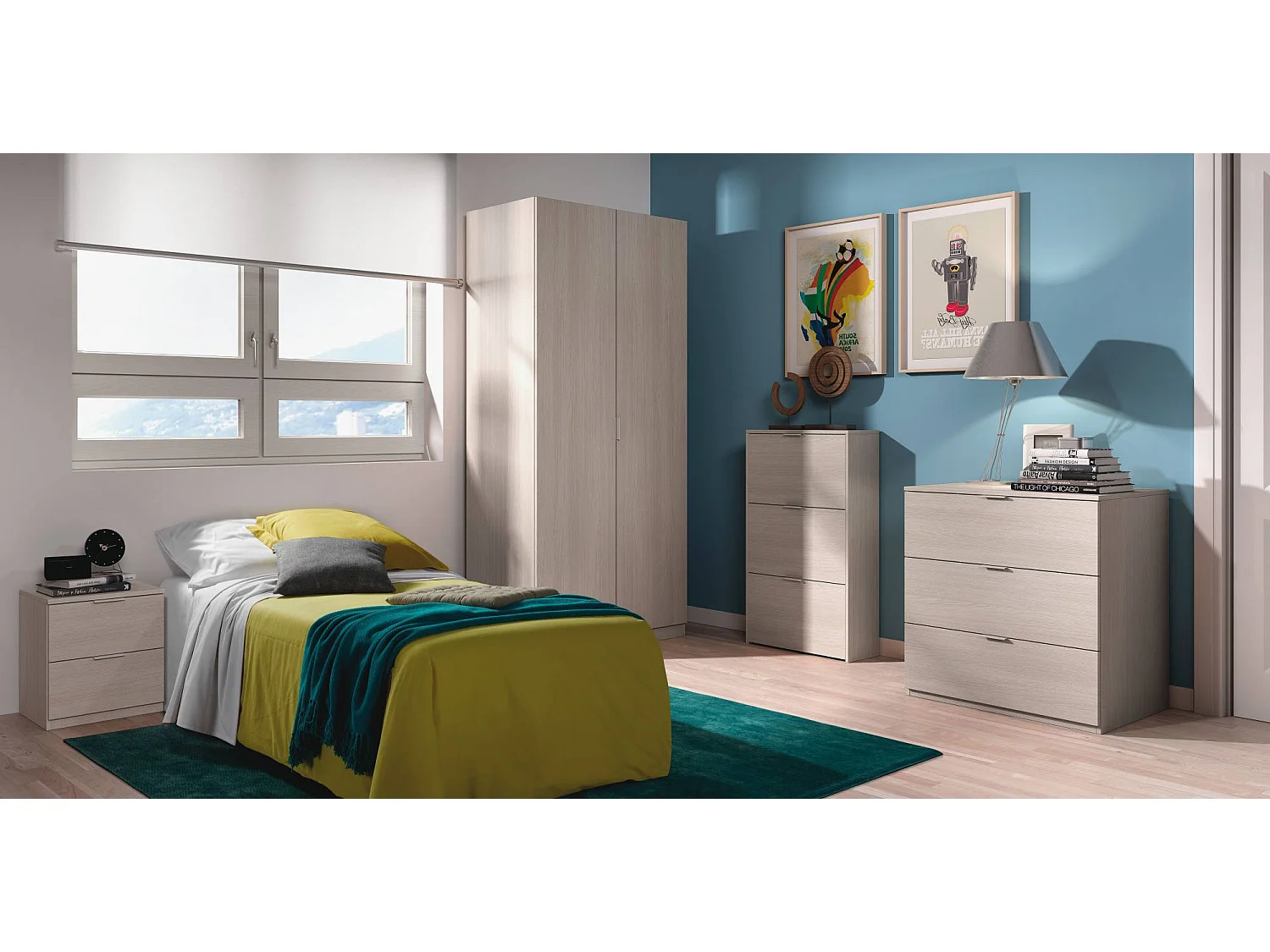 Escondido schoenenrek, Schoenenkast met 3 vouwdeuren, Kast met dubbele capaciteit voor maximaal 18 paar schoenen, 70x17h180 cm, Eiken