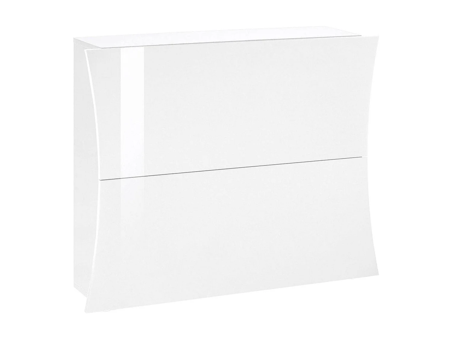 Schuhregal Federico, Mehrzweckschrank mit 2 Türen, Schuhregal für den Eingangsbereich, 100 % Made in Italy, 101 x 27 x 82 cm, glänzend weiÃŸ,