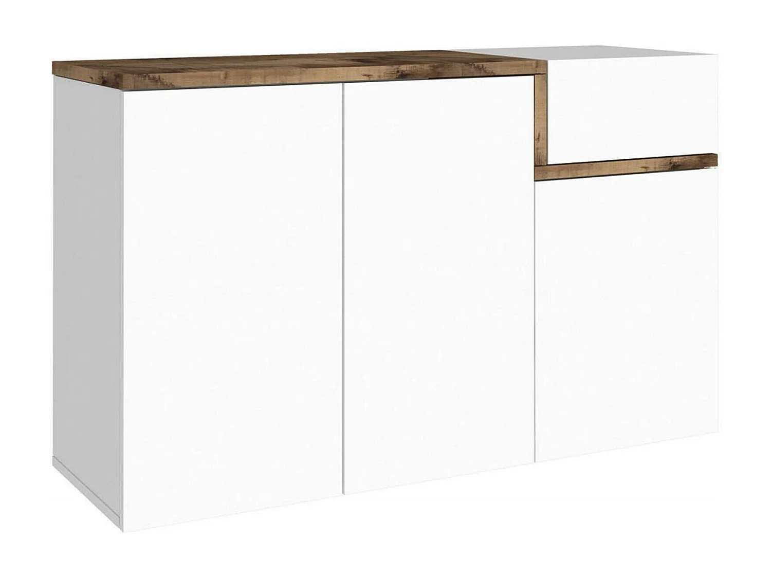 Sapateira Steve, Armário multiuso com 3 portas e 1 porta dobrável, Sapateira de entrada, 100% Fabricado na Itália, 120x40h80 cm, Branco brilhante e bordo