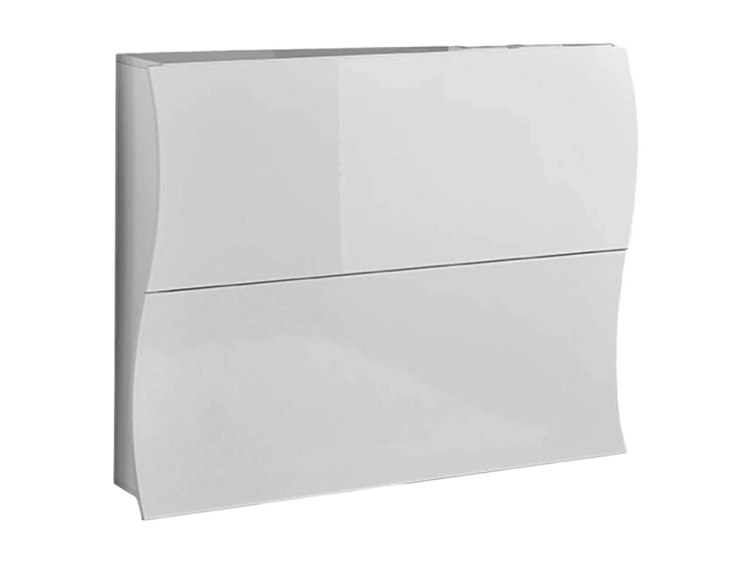 Andrea schoenenrek, Multifunctionele kast met 2 vouwdeuren, Ingang schoenenrek, 100% Made in Italy, 101x27h82 cm, Glanzend wit