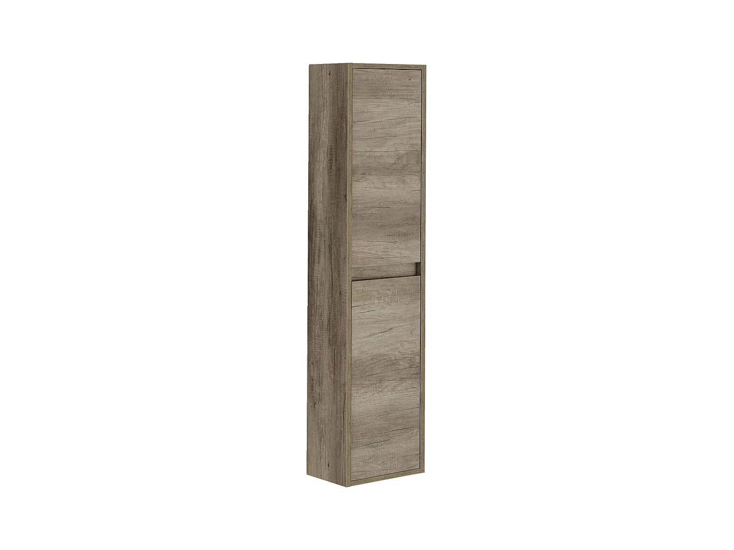Colonne de salle de bain Salinas, Armoire colonne de salle de bain avec 2 portes, Armoire murale suspendue, Armoire polyvalente moderne, 30x26h140 cm, Chêne