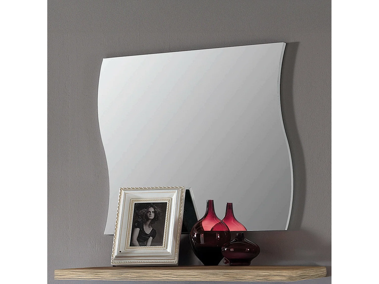 Miroir Ettore, Miroir de salle de bain, 100% Made in Italy, 71x2h60 cm