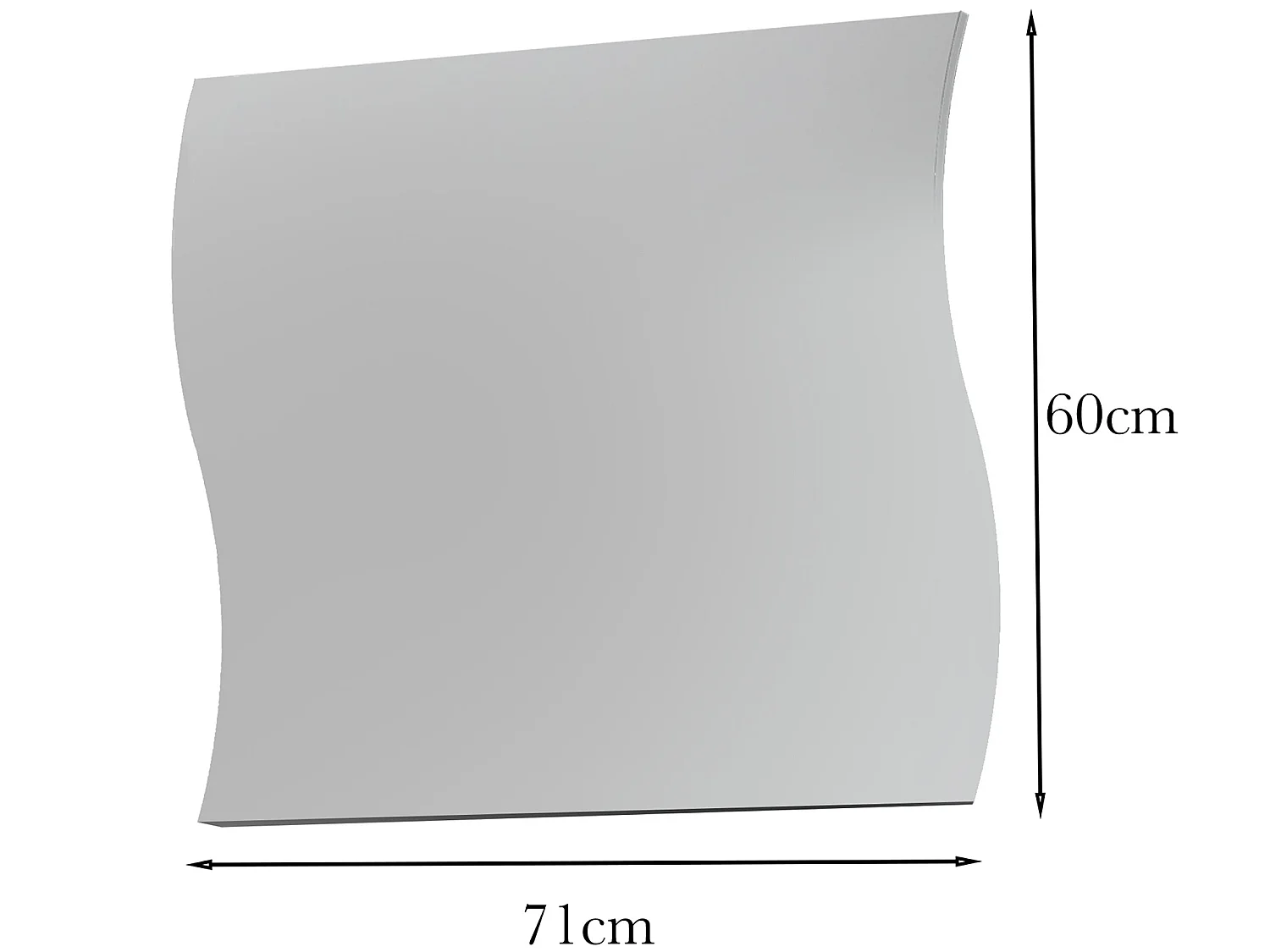 Miroir Ettore, Miroir de salle de bain, 100% Made in Italy, 71x2h60 cm
