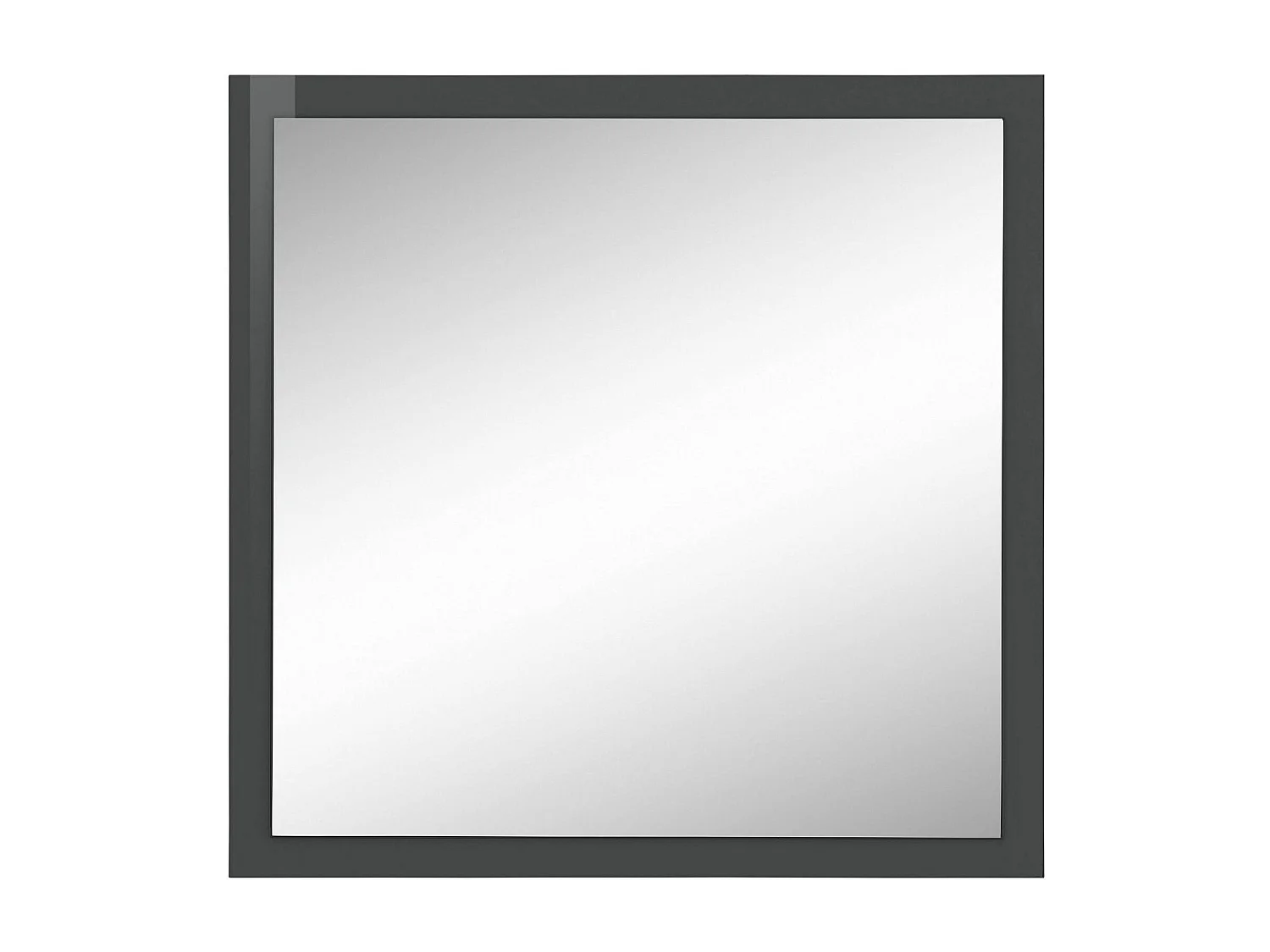 Spiegel Rino, Badezimmerspiegel, 100 % Made in Italy, 60 x 2 x 60 cm, glänzendes Anthrazit