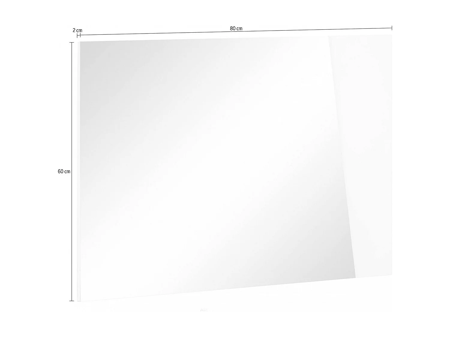 Miroir Alessio, Miroir de salle de bain, 100% Made in Italy, 80x2h60 cm, Blanc brillant