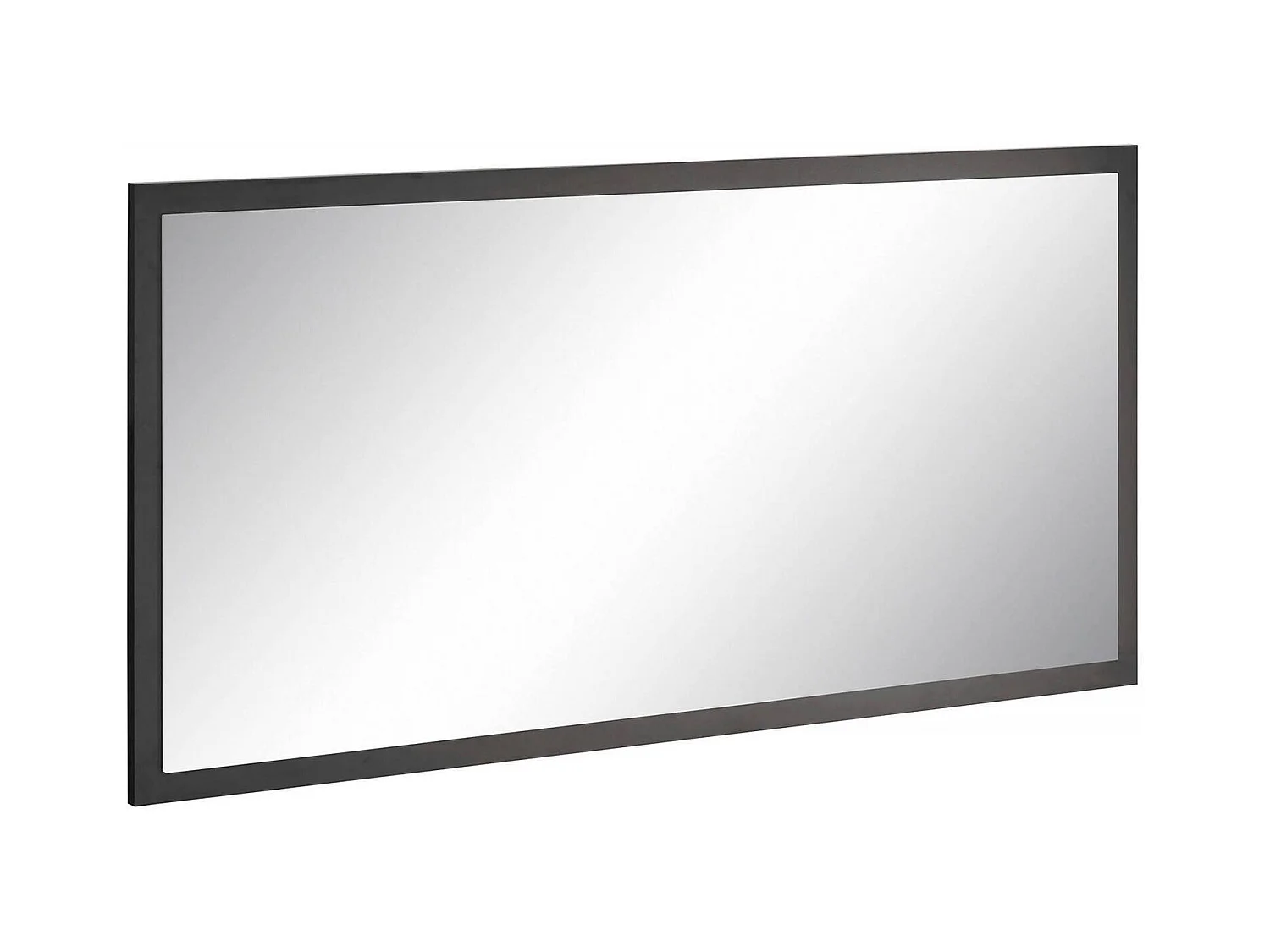Miroir Romeo, Miroir de salle de bain, 100% Made in Italy, 120x2h60 cm, Anthracite Brillant