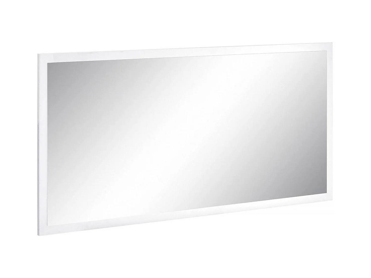 Miroir Romeo, Miroir de salle de bain, 100% Made in Italy, 120x2h60 cm, Blanc brillant