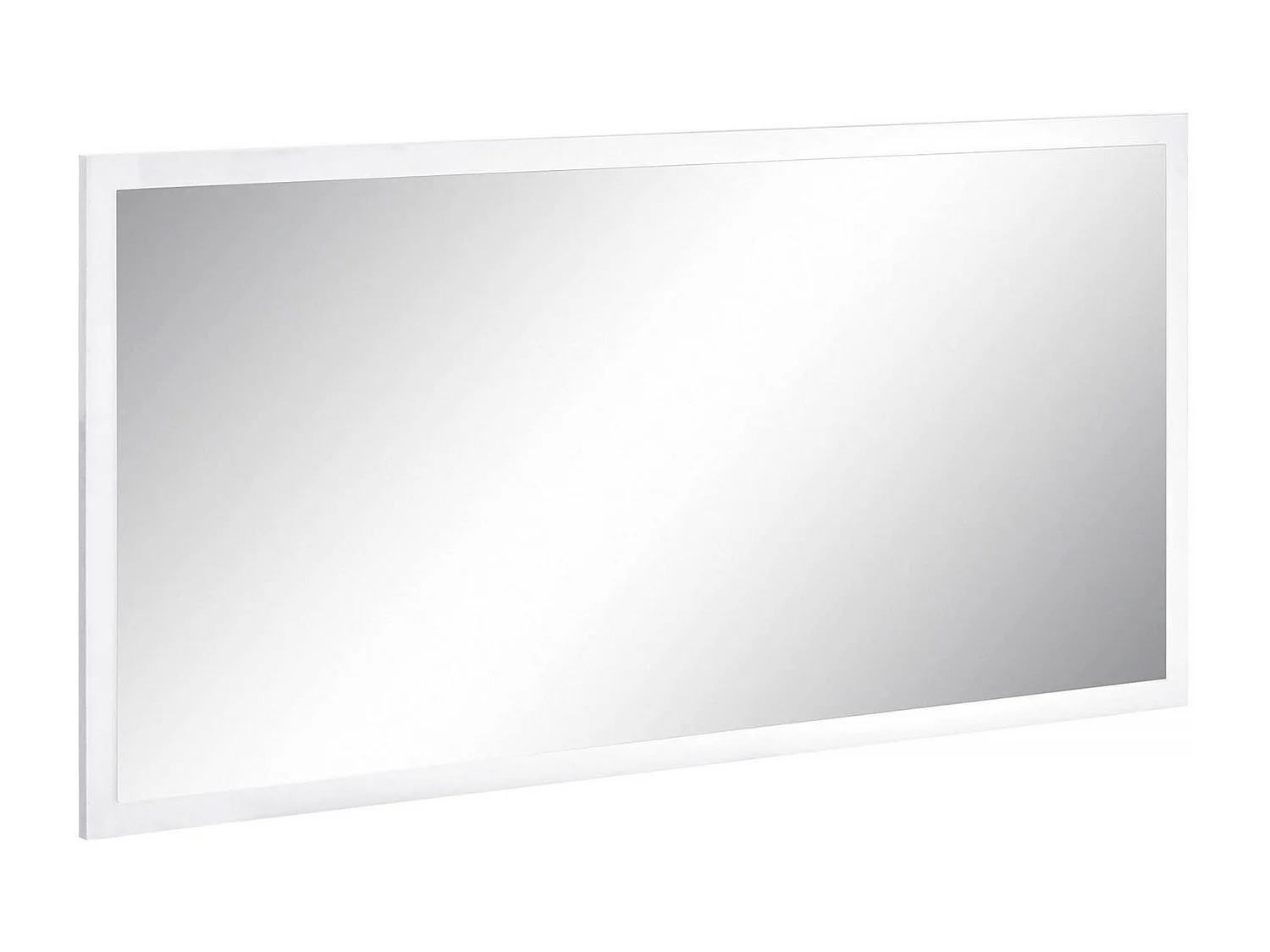 Miroir Romeo, Miroir de salle de bain, 100% Made in Italy, 120x2h60 cm, Blanc brillant