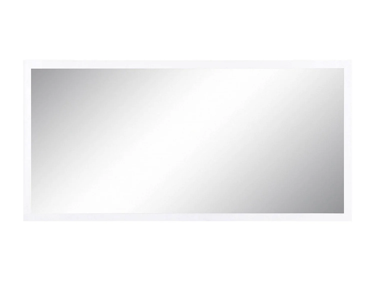 Miroir Romeo, Miroir de salle de bain, 100% Made in Italy, 120x2h60 cm, Blanc brillant