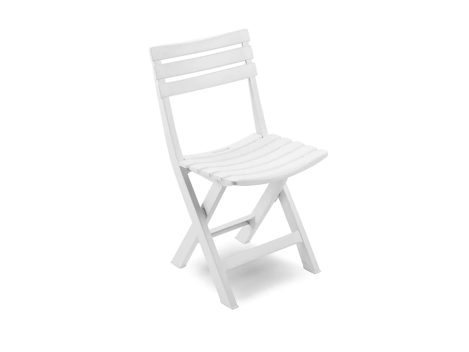 Chaise d'extérieur Terni, Siège de jardin pliant, Chaise pour table à manger, Fauteuil d'extérieur, 100% Made in Italy, 44x41h78 cm, Blanc