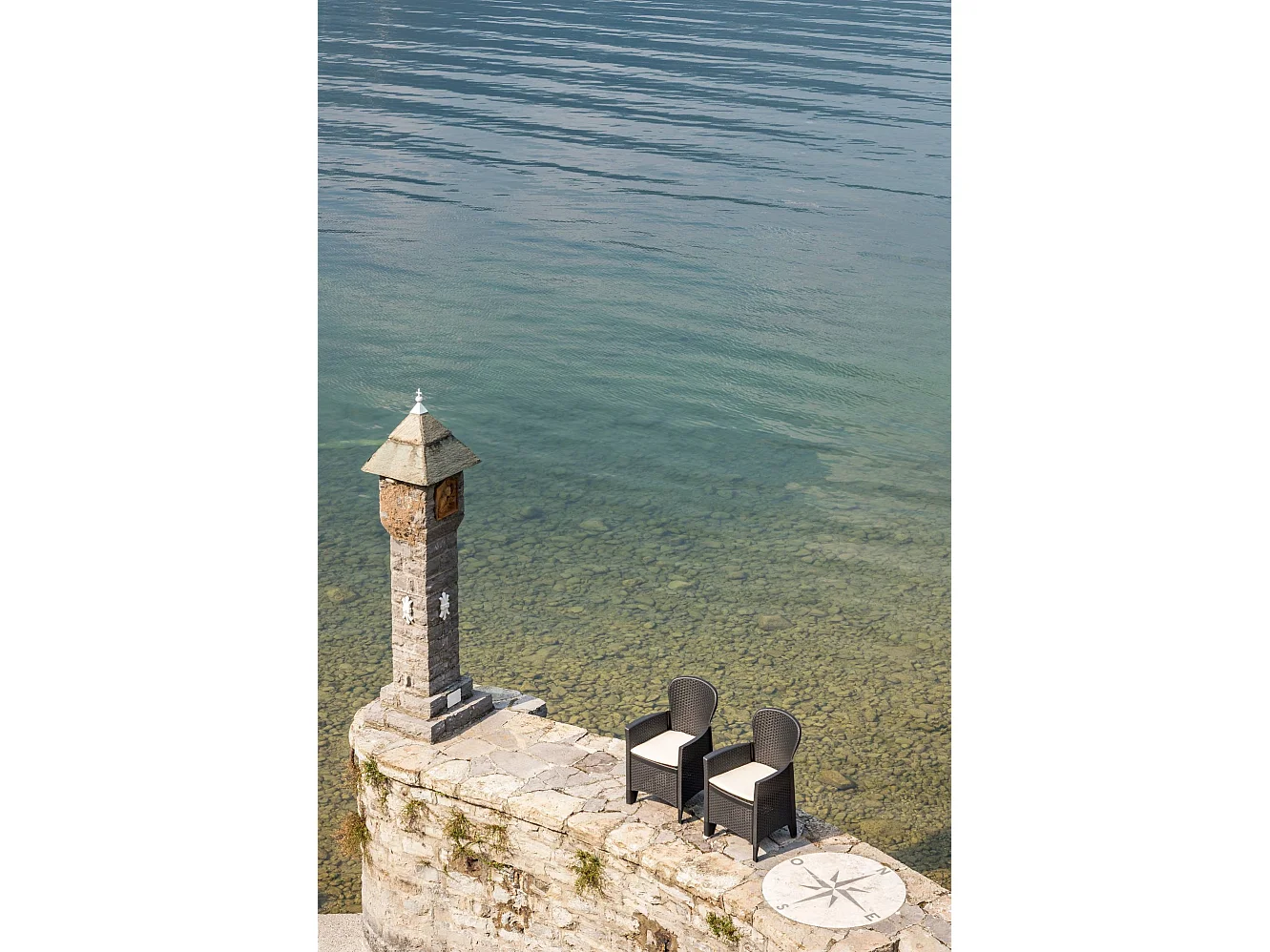 Como buitenstoel, Tuinstoel, Buitenfauteuil met rotaneffect, 100% Made in Italy, 60x58h89 cm, Antraciet