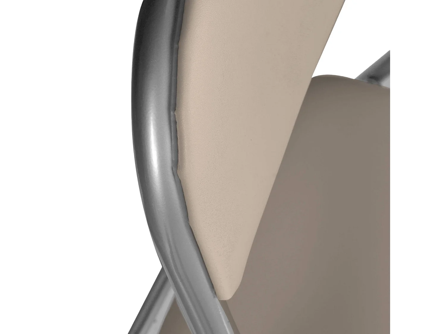 Dmora Sedia Pieghevole Marbella Beige 2 Sedie Imbottito, Peso Supportato 80 kg