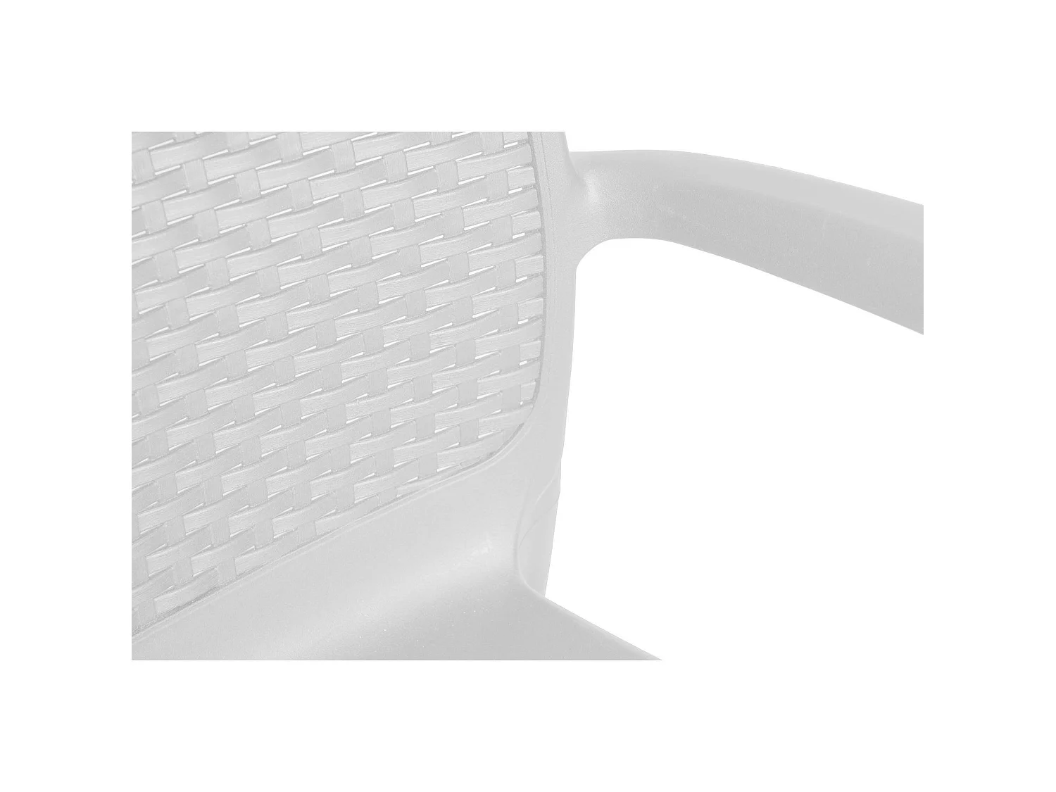 Chaise d'extérieur Torino, Siège de jardin, Chaise pour table à manger, Fauteuil d'extérieur effet rotin, 100% Made in Italy, 54x60h82 cm, Blanc