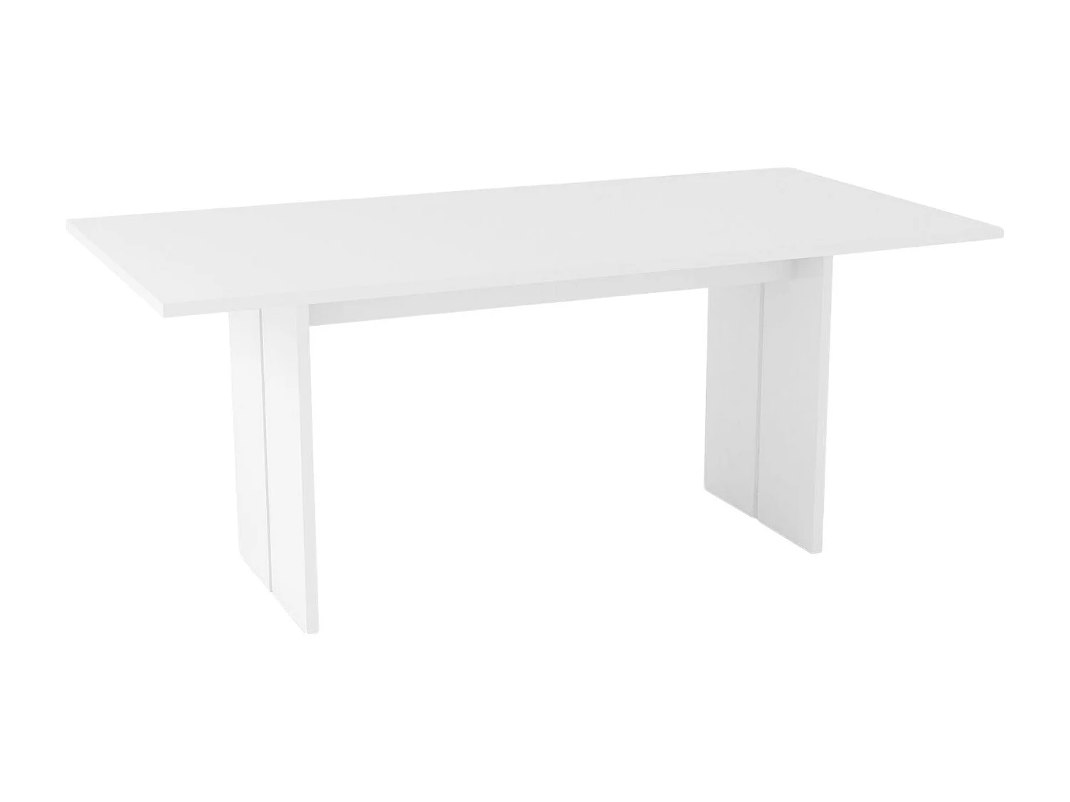 Gabriele vaste tafel, Rechthoekige designplank, Keukentafel, 100% Made in Italy, 160x90h75 cm, Glanzend wit
