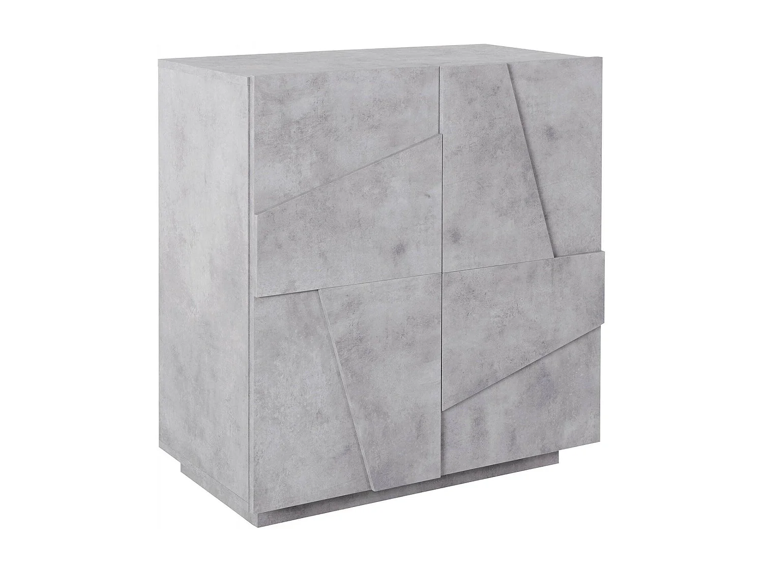 Aparador Raoul, Aparador de cozinha com 2 portas, Buffet de sala, 100% Fabricado na Itália, 81x44h86 cm, Cimento