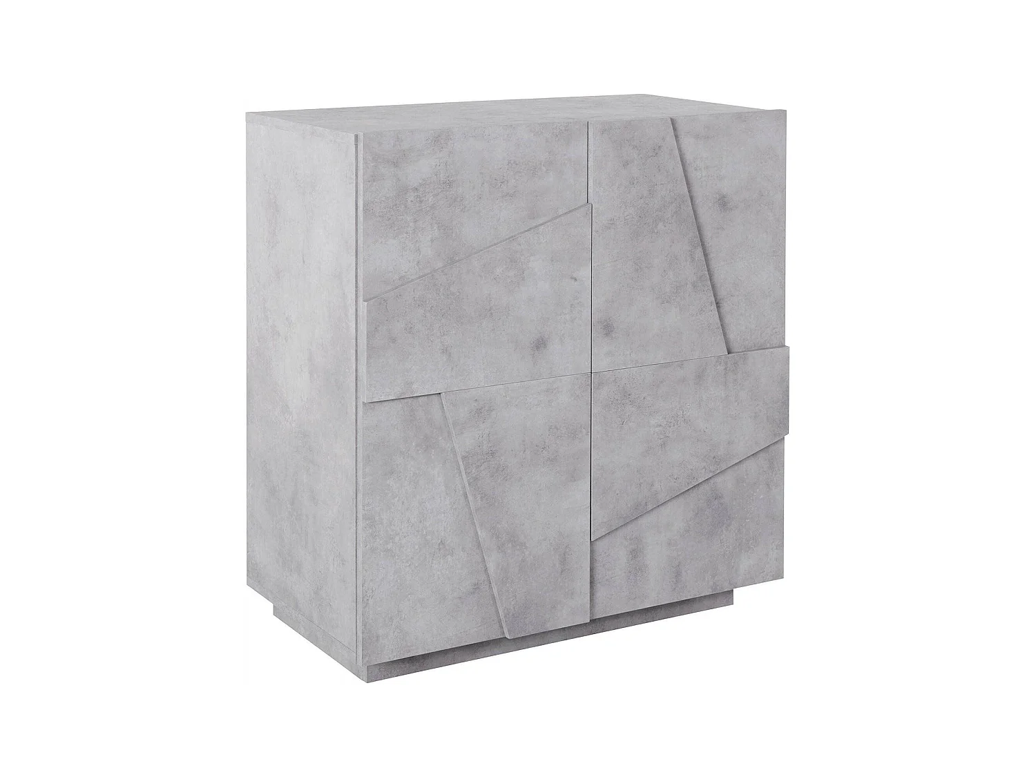 Aparador Raoul, Aparador de cozinha com 2 portas, Buffet de sala, 100% Fabricado na Itália, 81x44h86 cm, Cimento