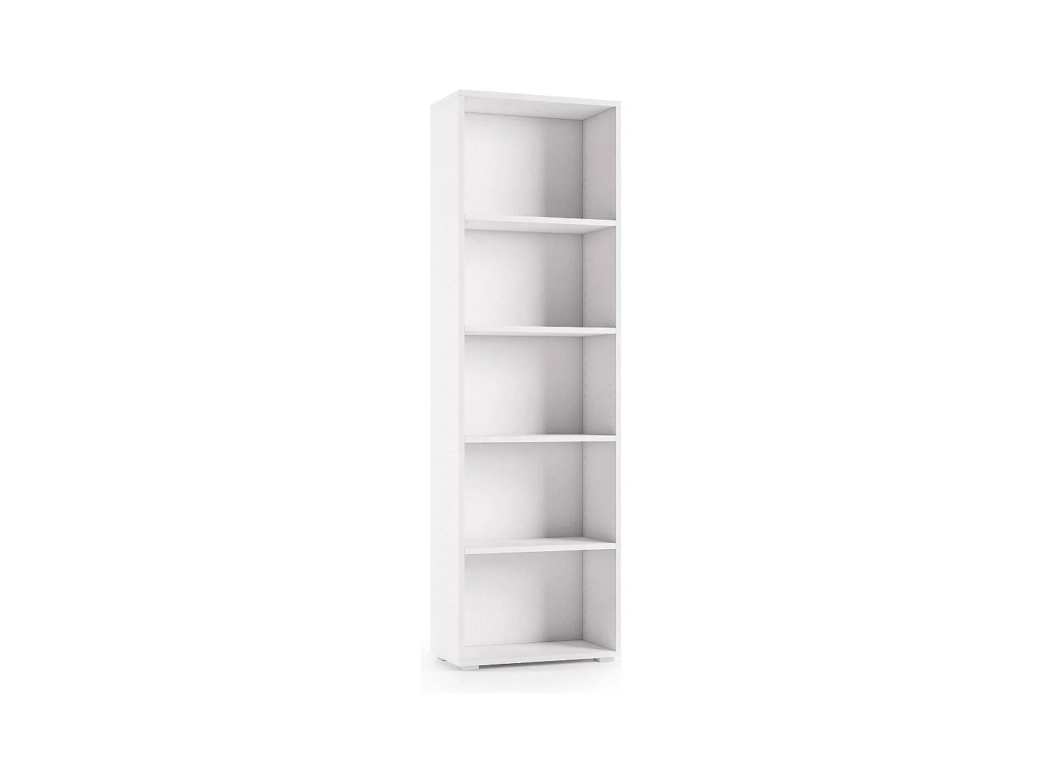 Bücherregal Girasole, Bibliothek mit 4 verstellbaren Regalen, Bücherregal, Wandschrank mit Regalen, 100 % Made in Italy, 60 x 30 x 195 cm, WeiÃŸ
