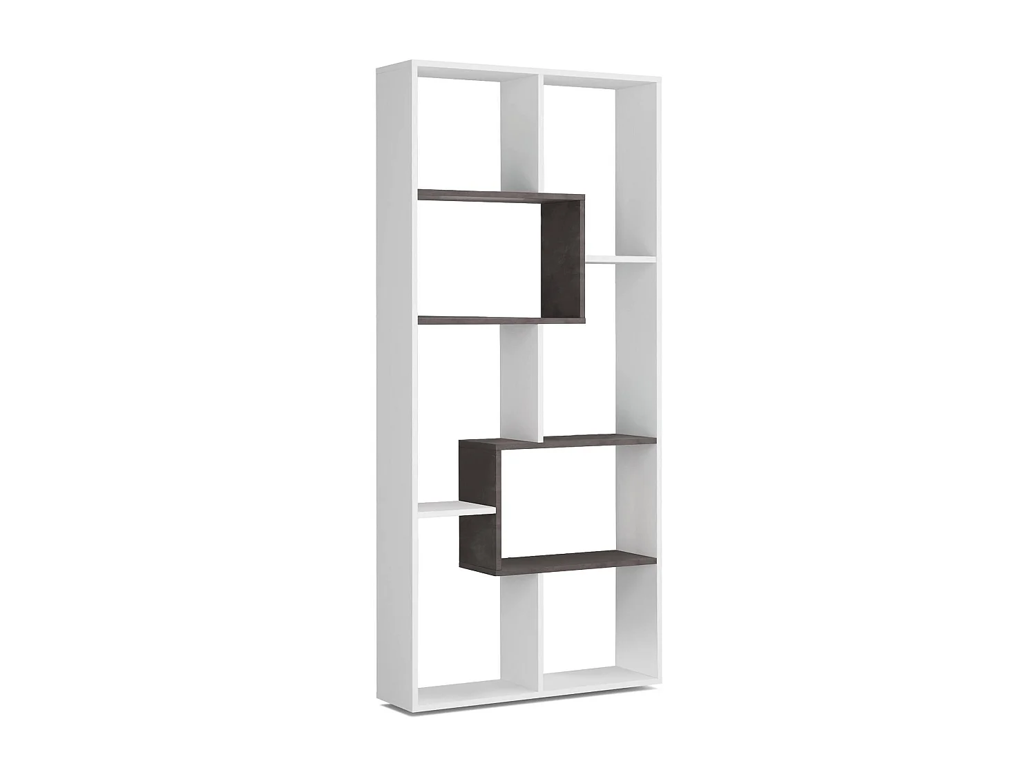 Dmora Boekenkast Fremont 25x80x180 cm Wit 6 Planken Vrije Installatie, Bibliotheek Draagkracht Planken 4