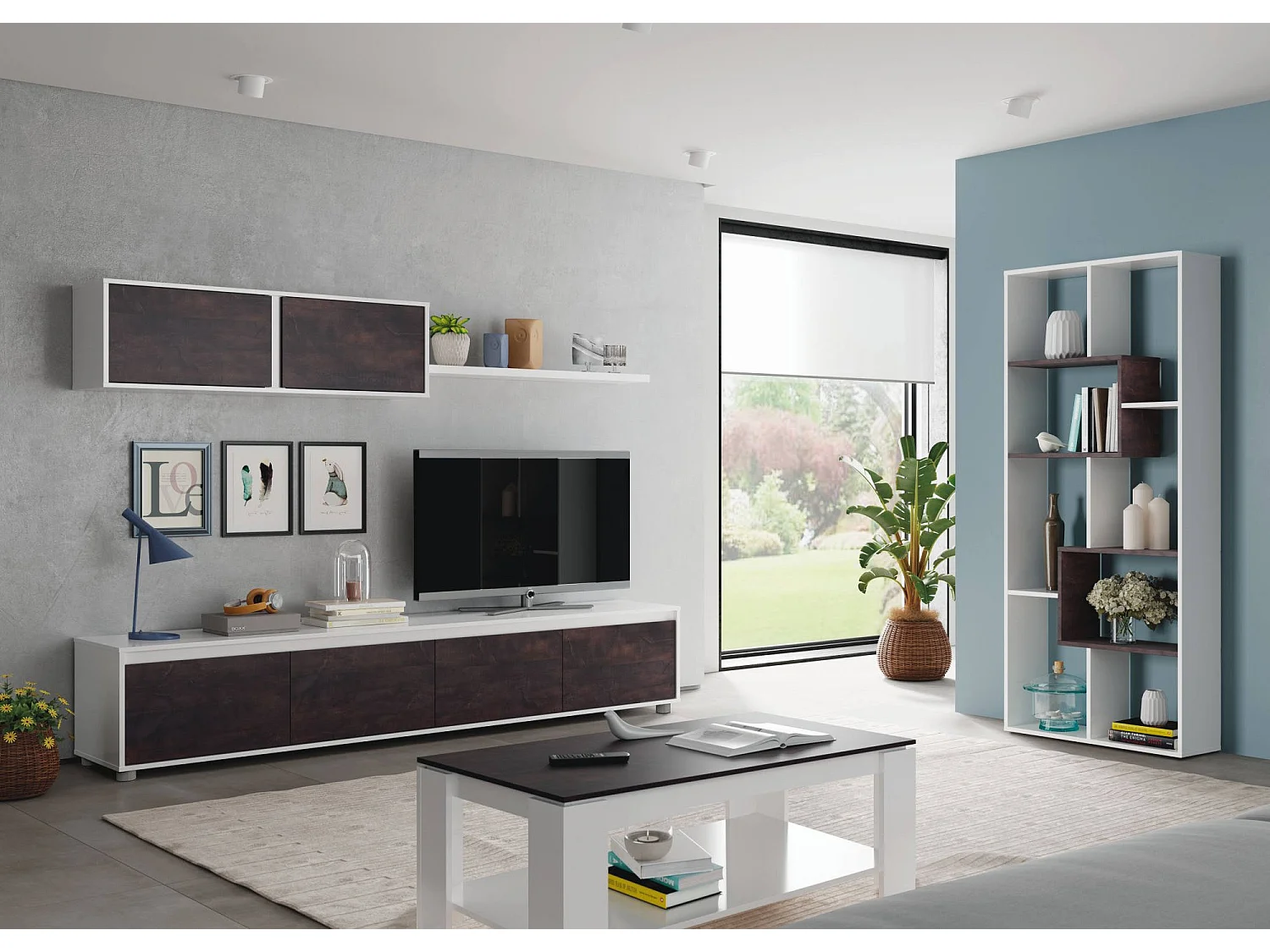 Dmora Boekenkast Fremont 25x80x180 cm Wit 6 Planken Vrije Installatie, Bibliotheek Draagkracht Planken 4