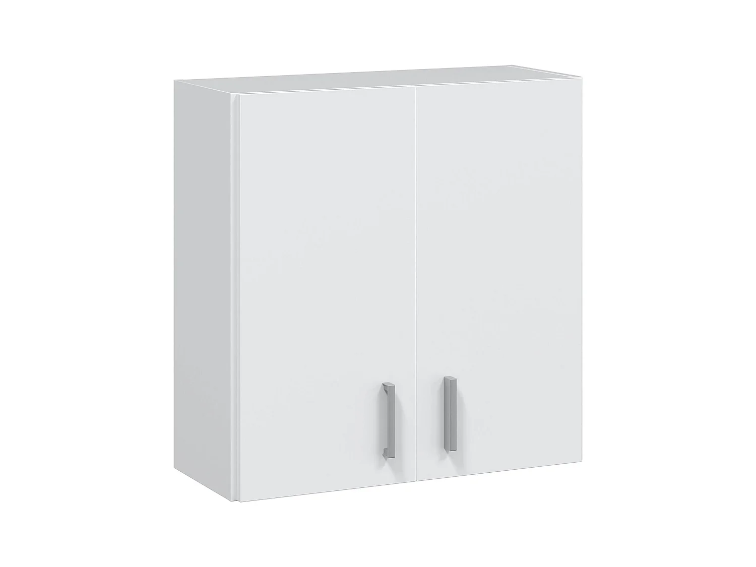 Armoire murale Detroit, Armoire auxiliaire avec 2 portes, Armoire polyvalente pour salle de bain ou buanderie, 59x27h60 cm, Blanc