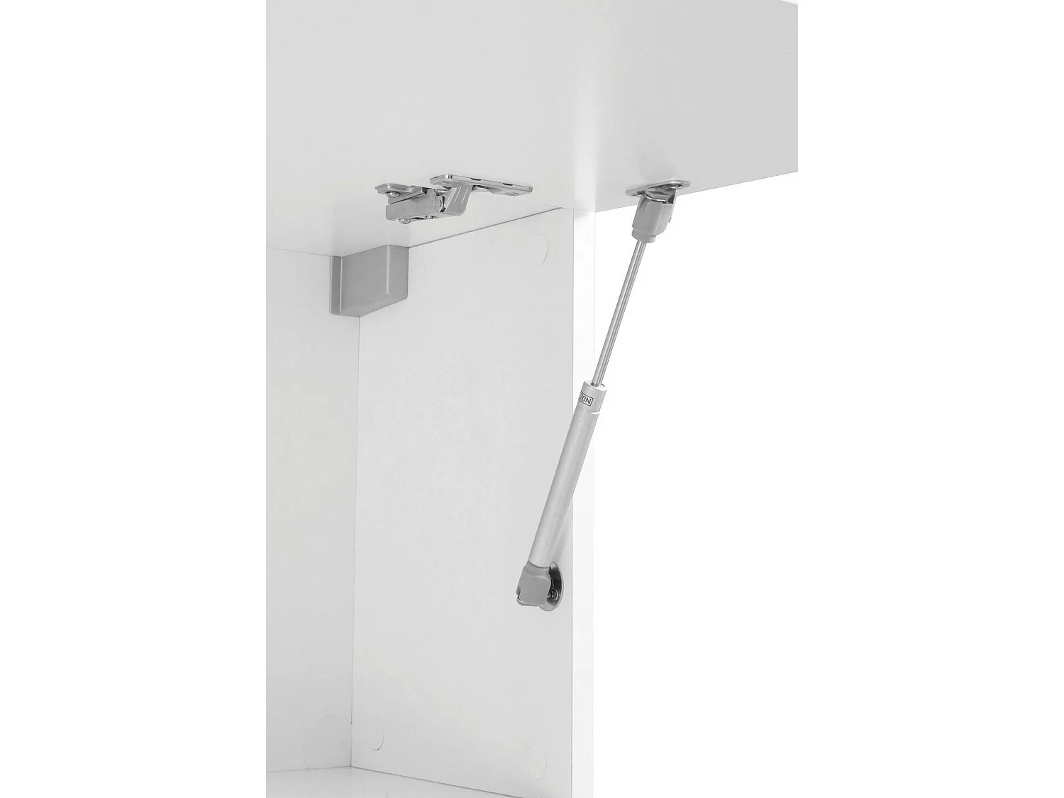 Armoire murale Luca, Armoire polyvalente, Armoire murale, 100% Made in Italy, 180x30h40 cm, Blanc brillant