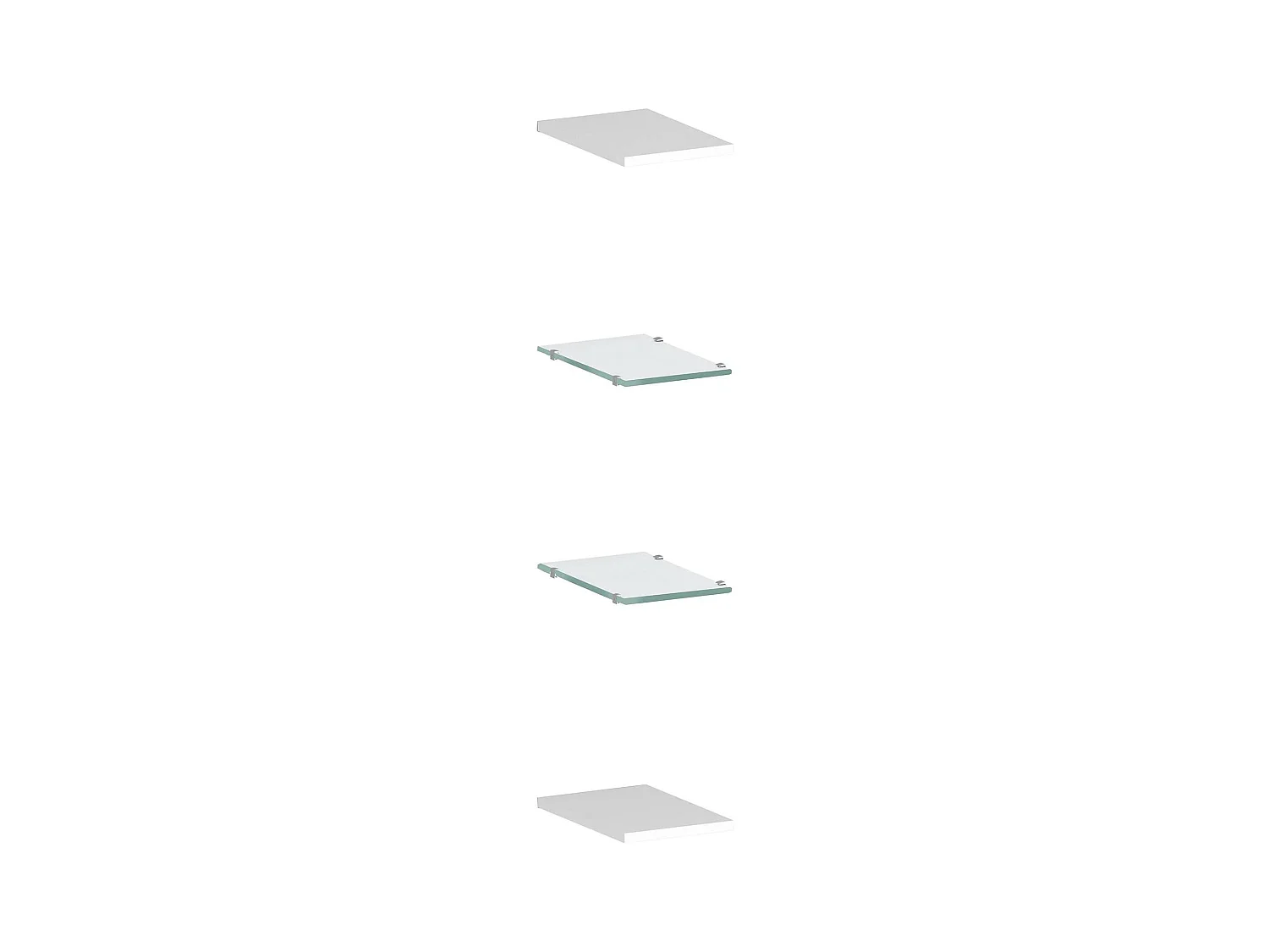 Etagère Emanuele, Etagères ouvertes, 100% Made in Italy, 20x27h2 cm, Blanc brillant