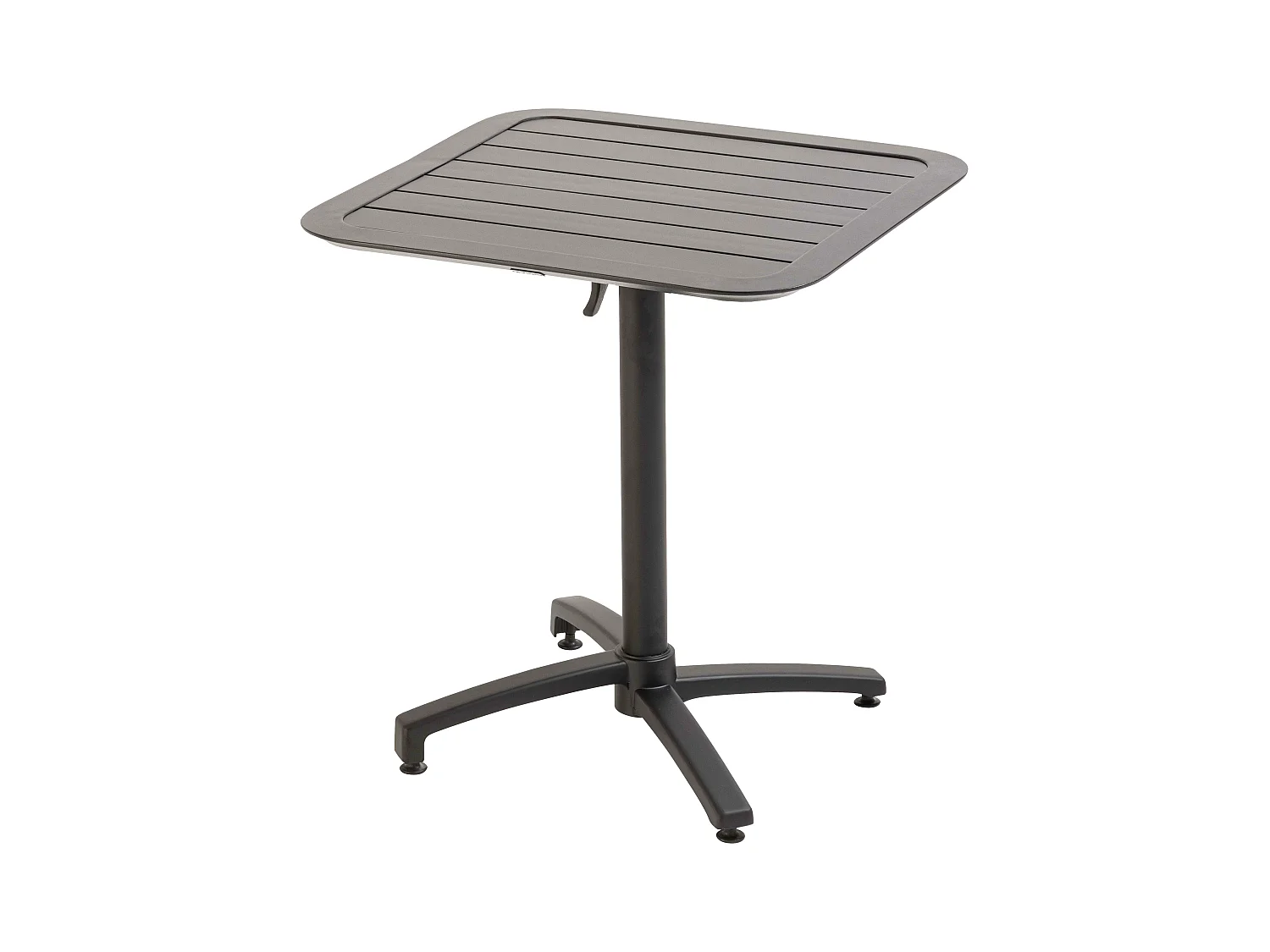 Table inclinable de terrasse 70 x 70 cm noir
