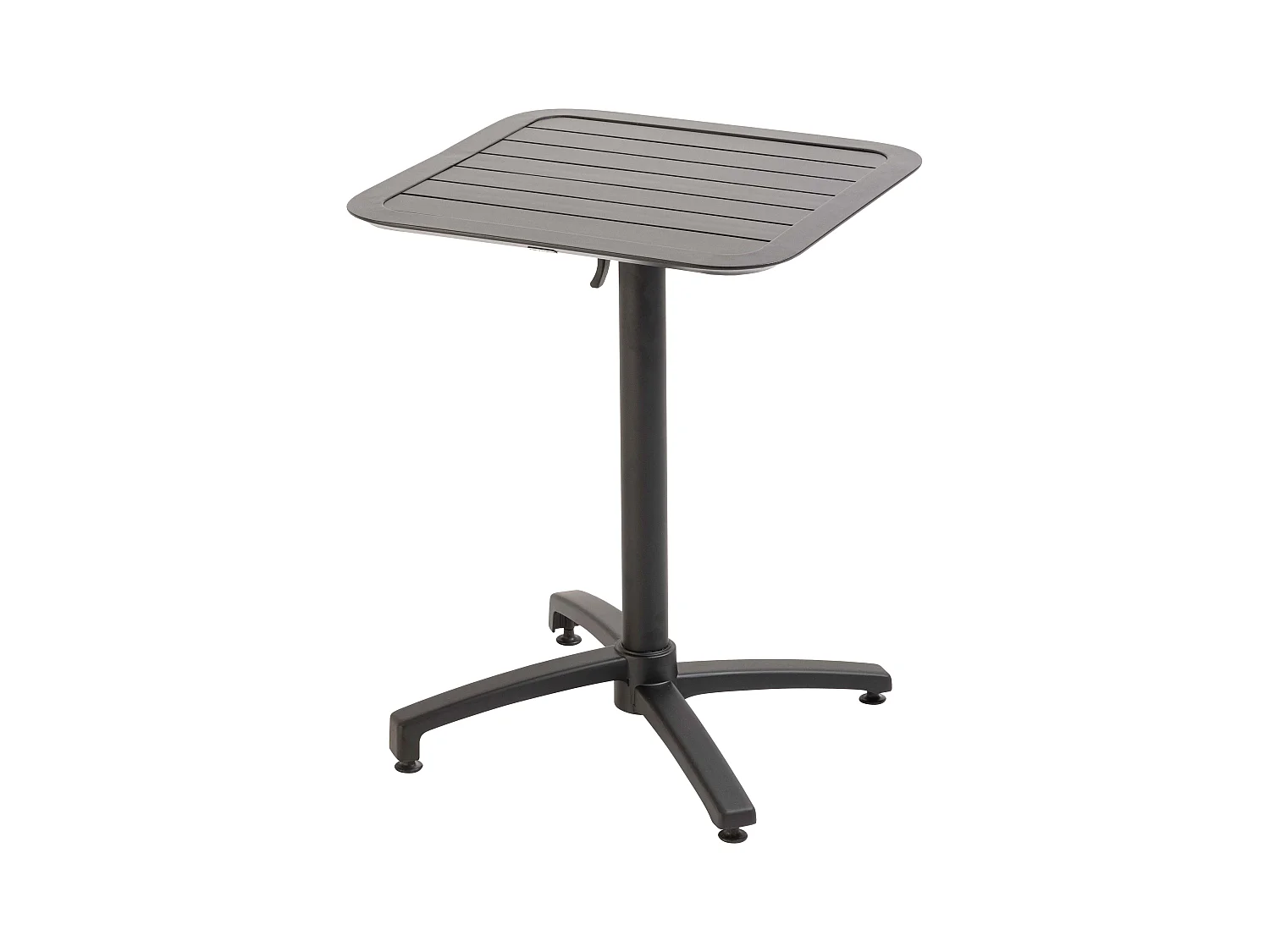 Table inclinable de terrasse 60 x 60 cm noir