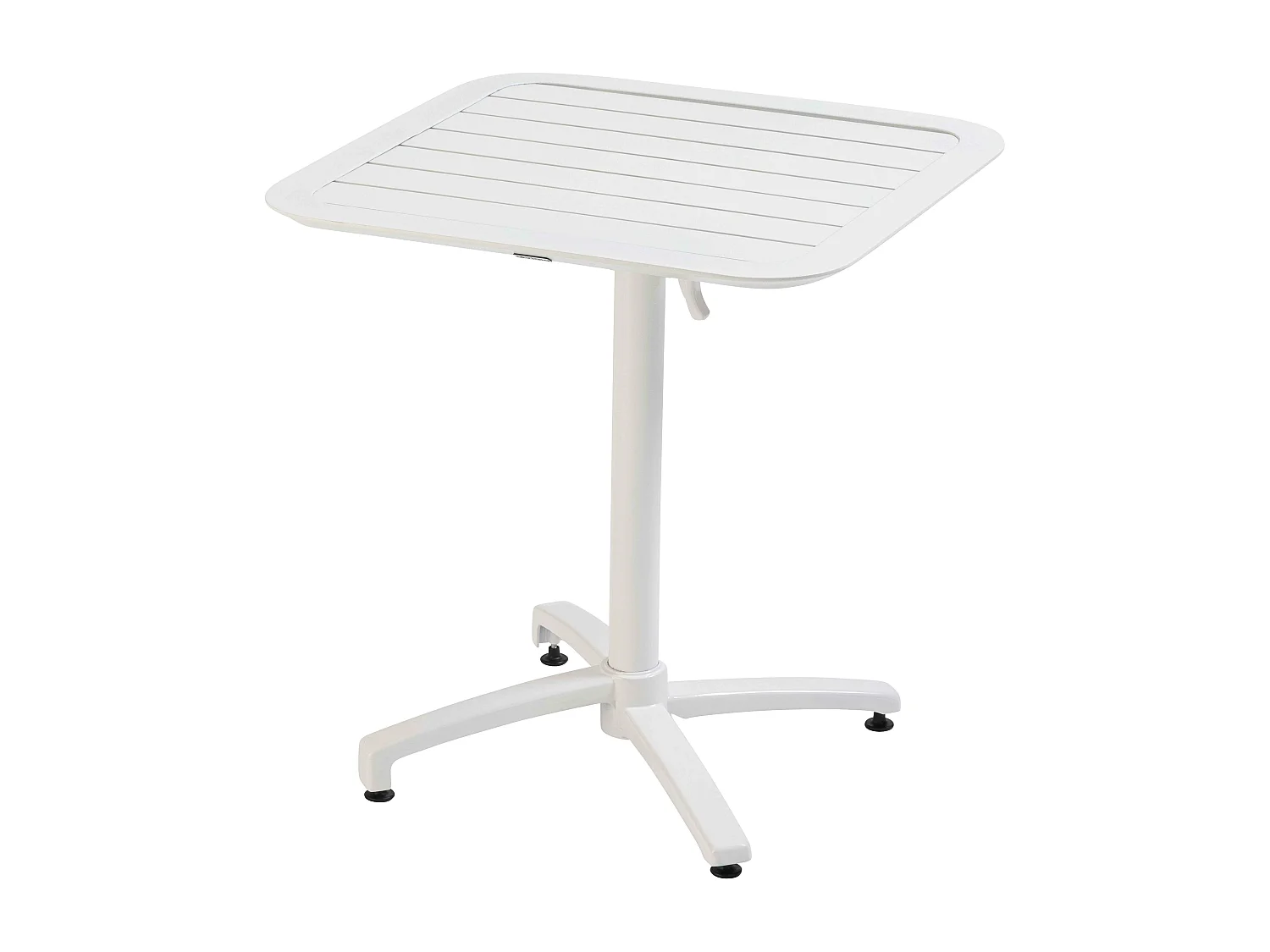 Table inclinable de terrasse 70 x 70 cm blanc