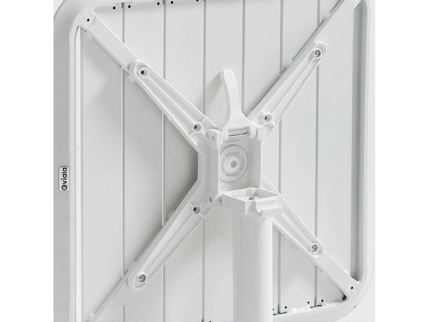 Table inclinable de terrasse 70 x 70 cm blanc