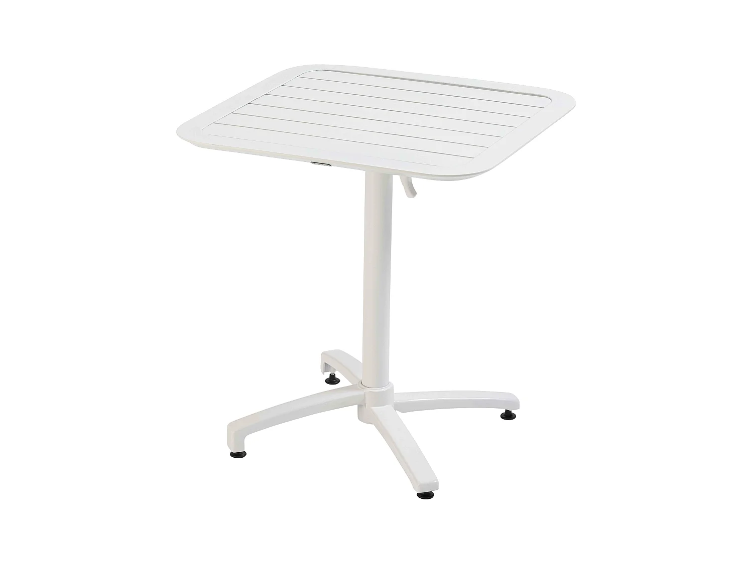 Table inclinable de terrasse 70 x 70 cm blanc