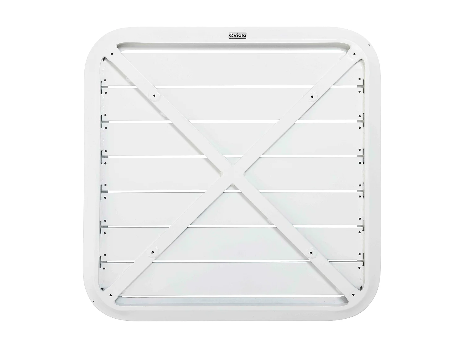 Luie tafel 70 x 70 cm wit