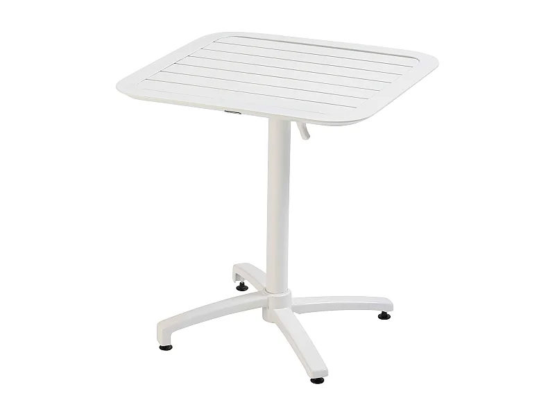 Table inclinable de terrasse 70 x 70 cm blanc