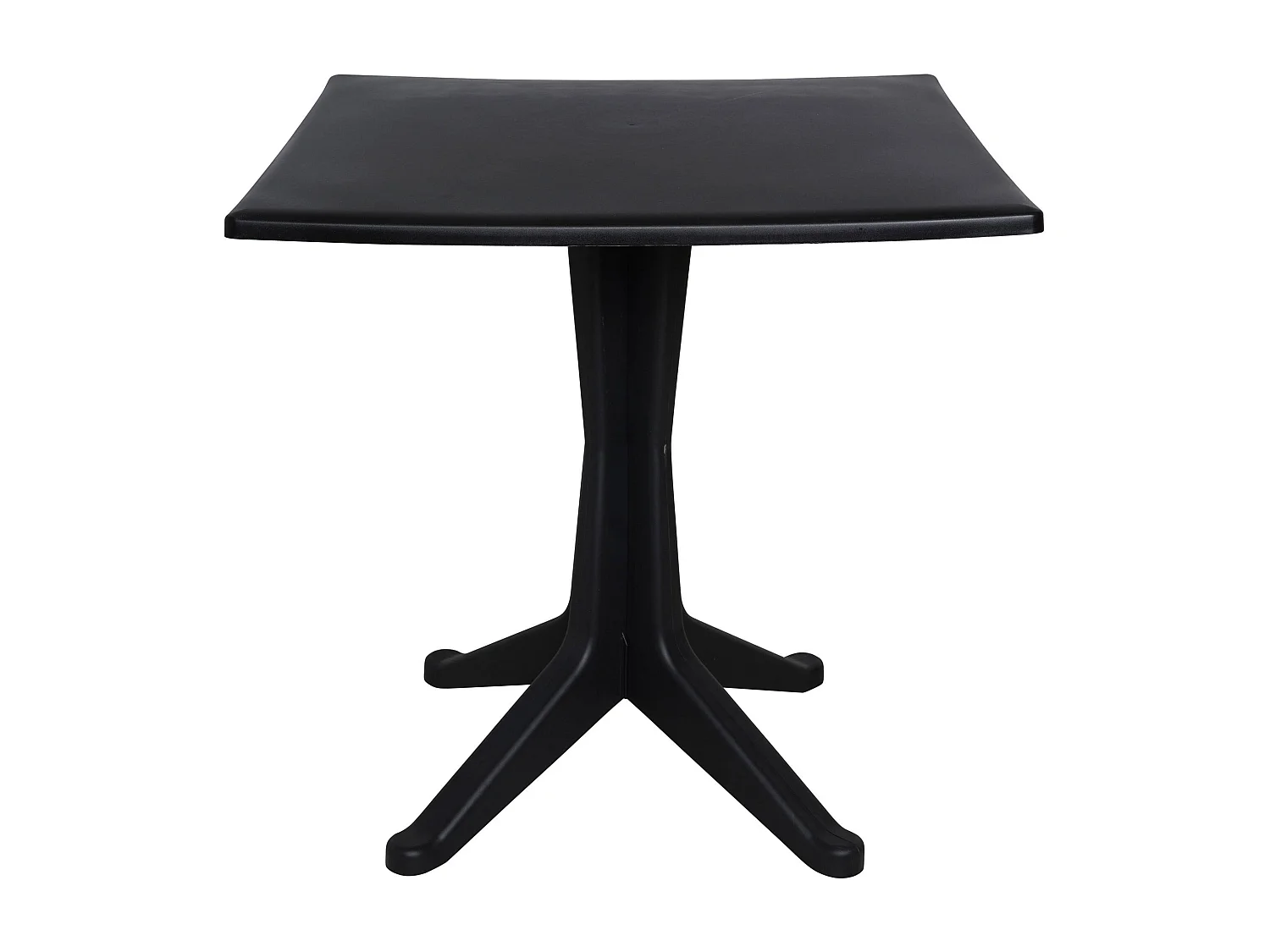 Trani buitentafel, Vaste vierkante plank, Multifunctionele tuintafel, 100% Made in Italy, 70x70h72 cm, Antraciet