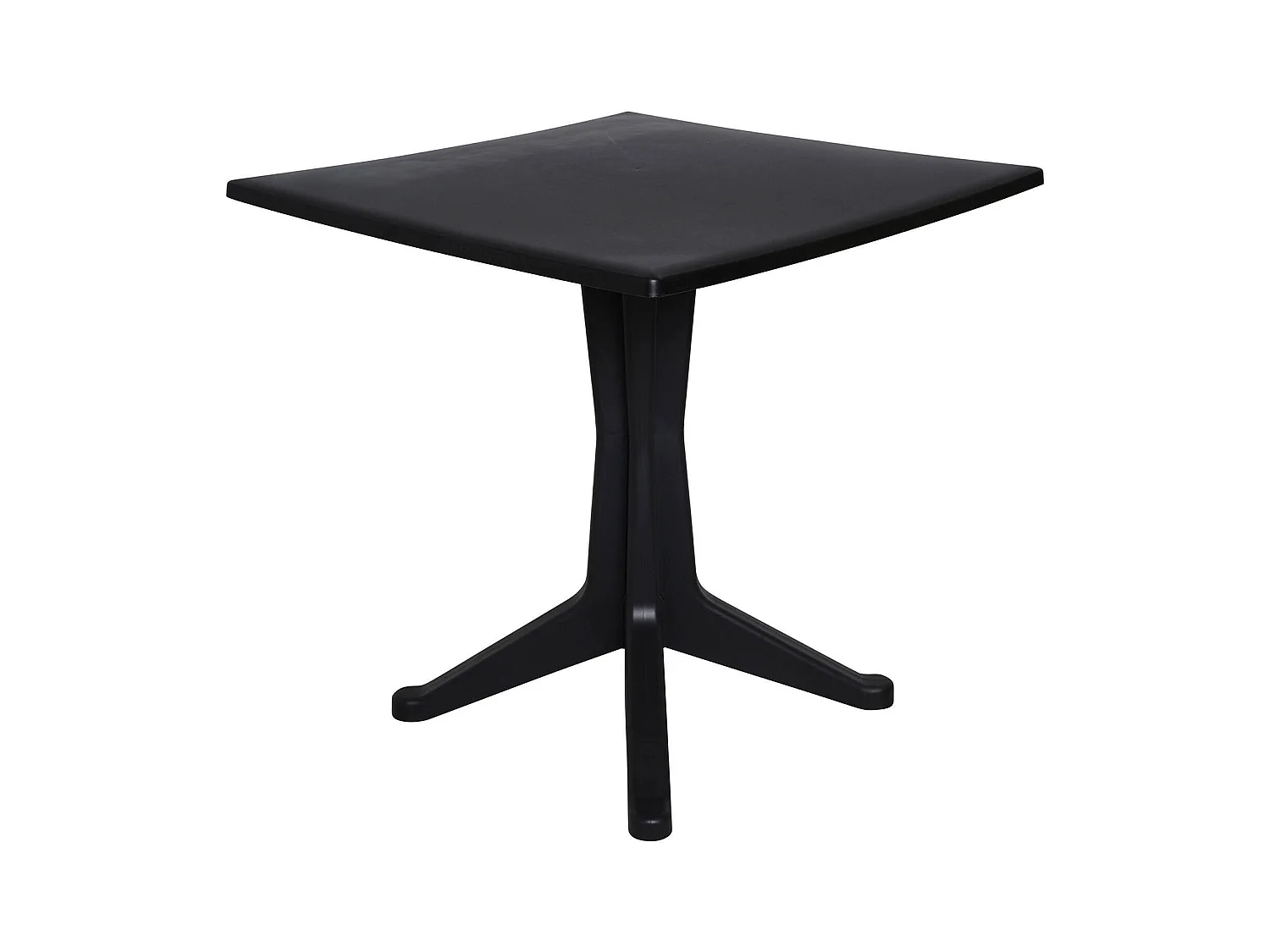 Table d'extérieur Trani, Étagère carrée fixe, Table de jardin polyvalente, 100% Made in Italy, 70x70h72 cm, Anthracite